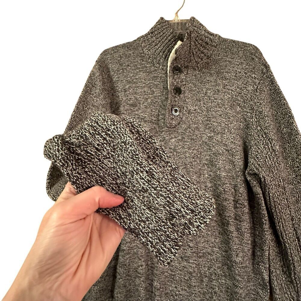 Sean John Men's Knitted Pullover Sweater Size XL 100% Cotton Henley Casual Puffy - Picture 6 of 16